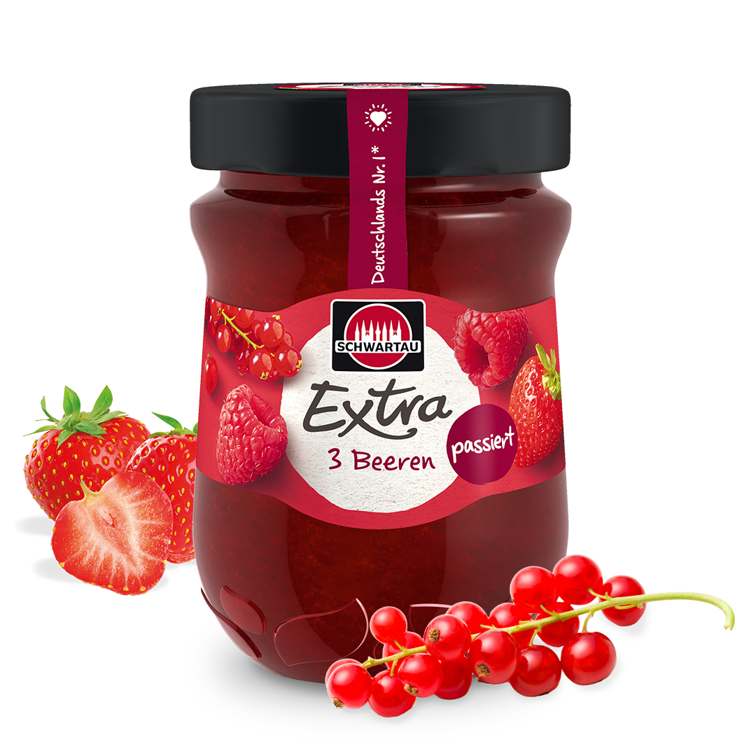 Schwartau Extra 3 Beeren - passiert