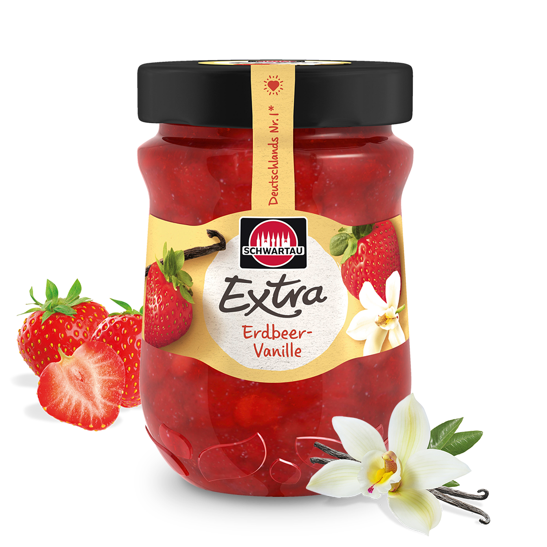 Schwartau Extra Konfitüre Erdbeer-Vanille