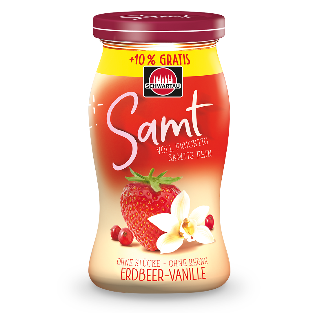 Samt Erdbeer-Vanille + 10%