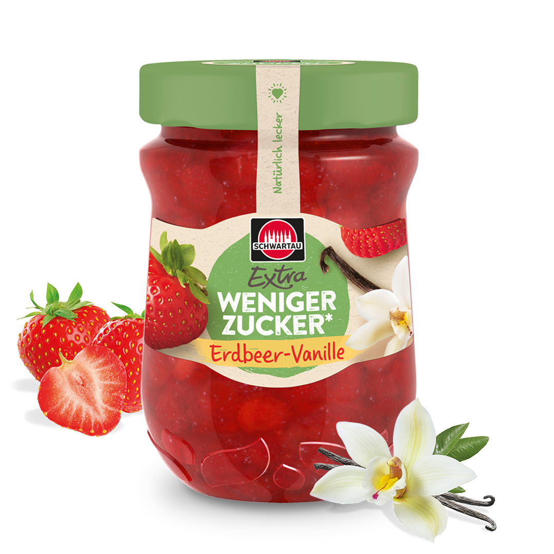 Schwartau Extra Weniger Zucker Erdbeer-Vanille