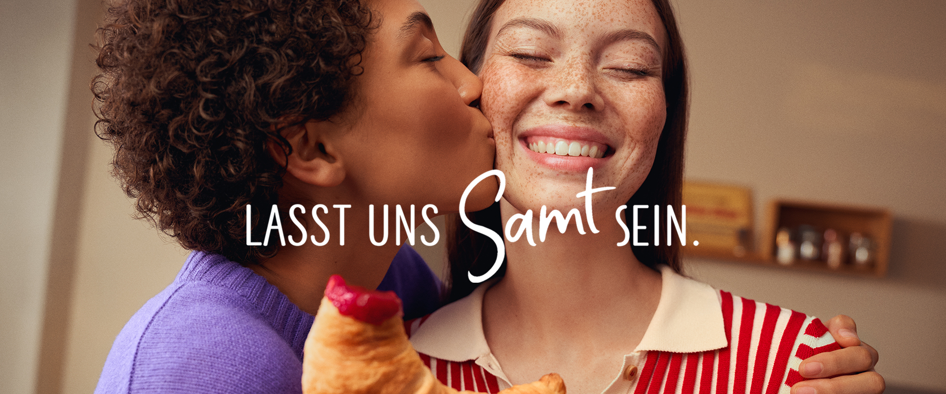 Samt Banner Lasst uns Samt sein